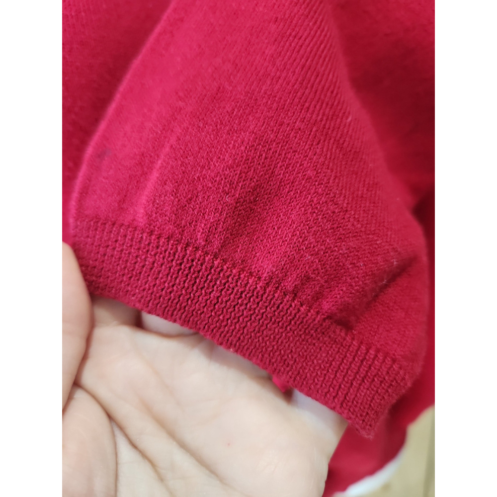Ann Taylor LOFT Red Cotton Blend Button Up Cardigan Sweater Large - Picture 3 of 7